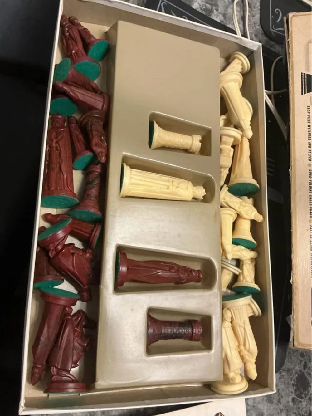Vintage 1960s Original Cardinal Master Chess Set Antique Complete